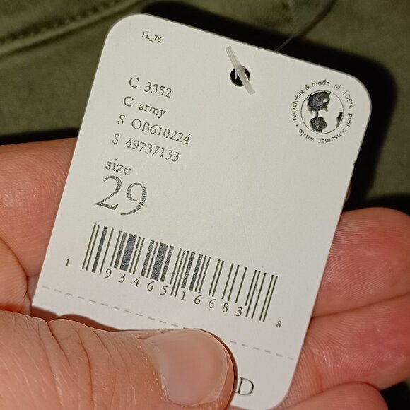 We the free. Women's size 29. Just Float On Flare. Army Green. - Picture 3 of 7